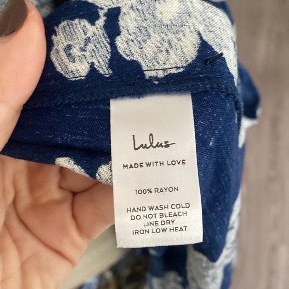 Lulus Heart of Marigold Navy Blue Floral Print Wrap Maxi Dress - Picture 15 of 16